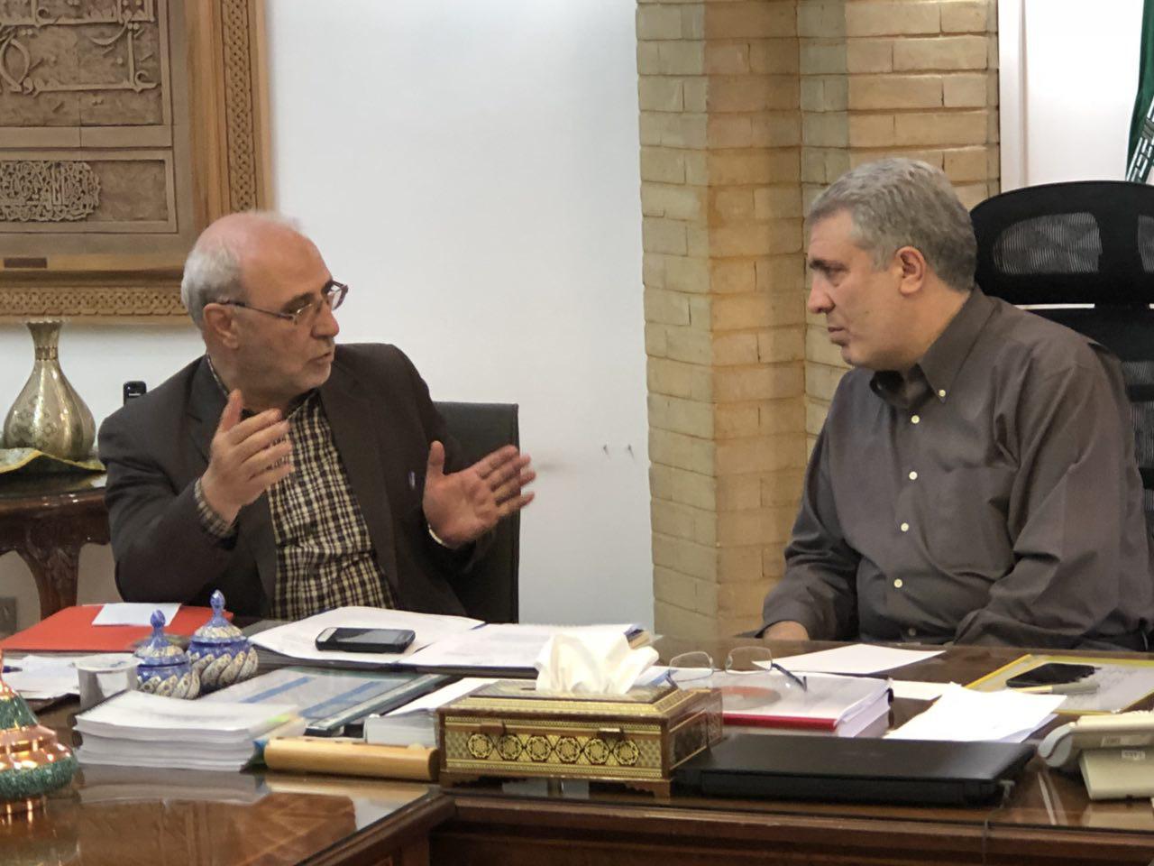 دیدار  آقای حاجی با دکتر مونسان؛ معاون رئیس جمهور و رئیس سازمان میراث فرهنگی،صنایع دستی و گردشگری