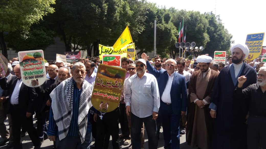 حضور آقای حاجی در راهپیمائی روز جهانی قدس ۱۳۹۸