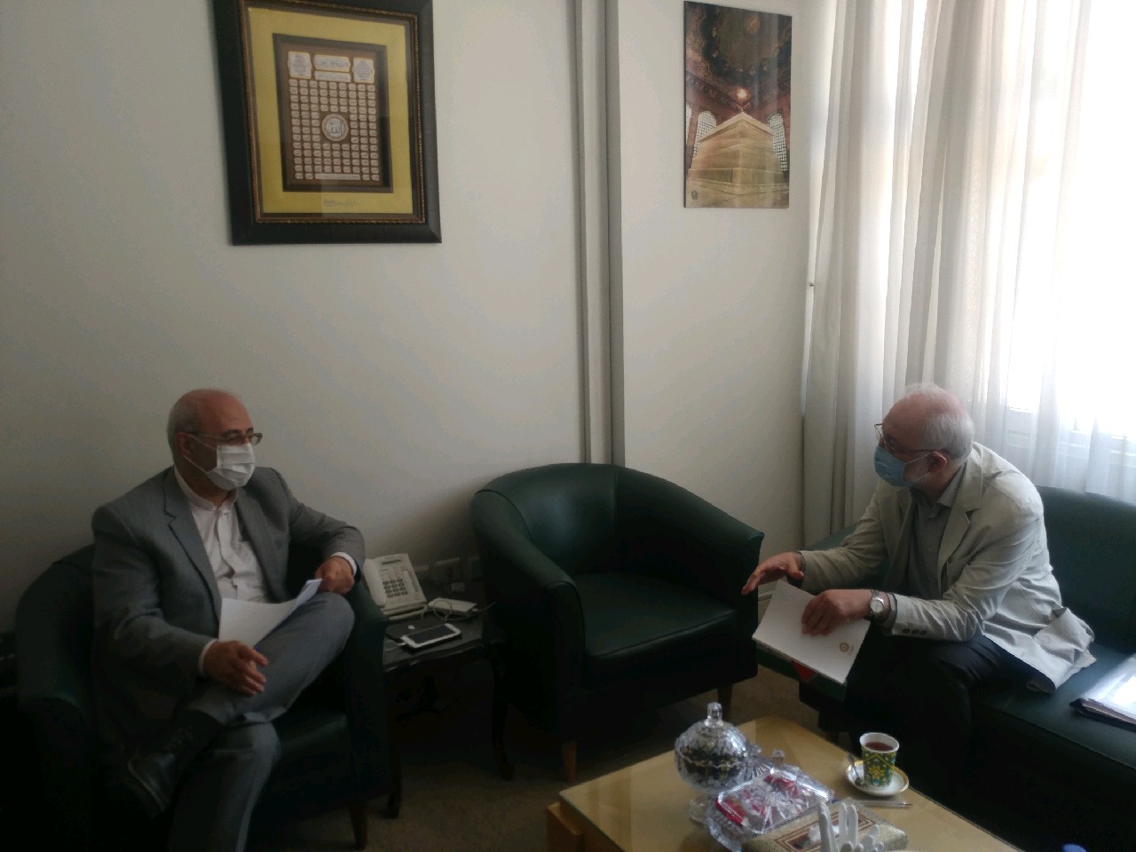 آقای مختار پور، دبیرکل نهاد کتابخانه‌های عمومی کشور با آقای حاجی دیدار کرد