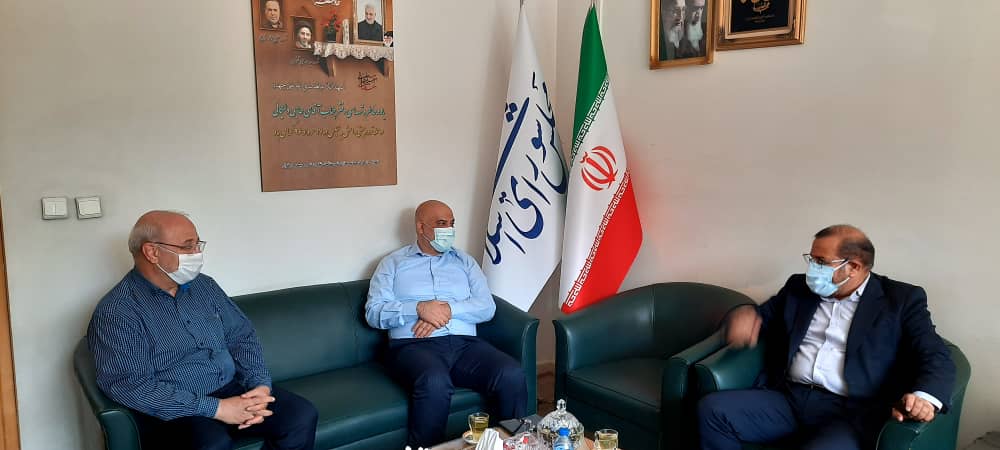 جلسه سید مجید صدری مدیرعامل شرکت مخابرات ایران با حسینعلی حاجی