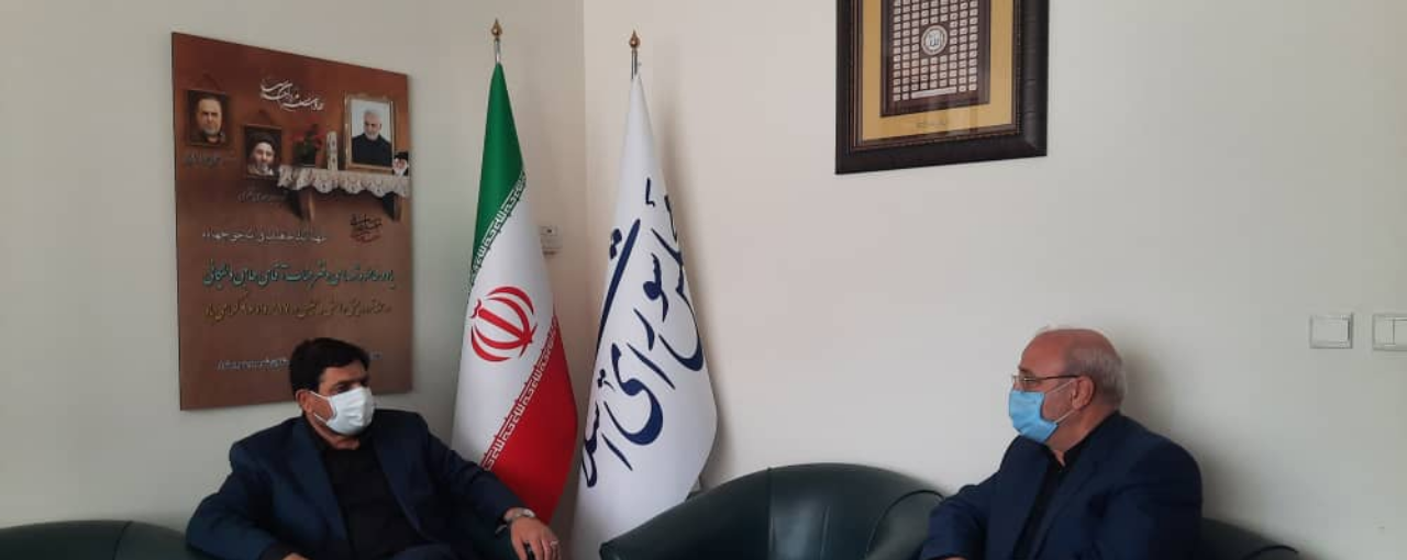 حضور دکتر مخبر معاون اول رئیس جمهور در دفتر آقای حاجی عضو هیئت رئیسه مجلس شورای اسلامی