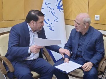 جلسه  آقای حاجی با مدیر عامل بانک سپه کشور