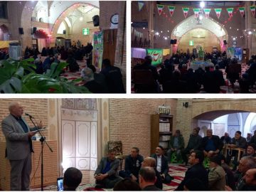 نشست انتخاباتی حسینعلی حاجی دليگانی در مسجد جامع گز برخوار