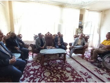 دیدار حسینعلی حاجی دليگانی با خانواده معظم شهیدان و جانبازان