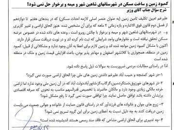 مشکل مسکن و سوال حسینعلی حاجی از مهرداد بذرپاش