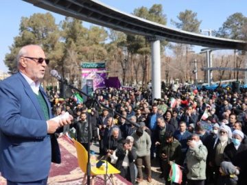 حاجی دليگانی ، همپای مردمان فهیم حوزه انتخابیه در راهپیمایی یوم‌الله ۲۲ بهمن‌1403