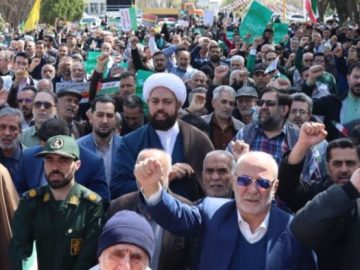 حضور و سخنرانی آقای حاجی در راهپیمایی روز قدس /اولین جلسه شورای اداری شهرستان برخوار