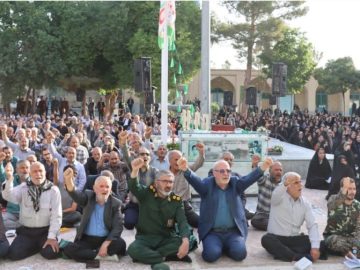 حضور آقای حاجی در مراسم دعای ندبه و یادواره شهدای والا مقام روستای ازان