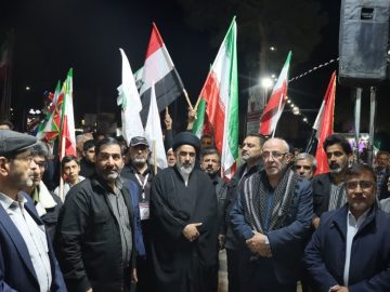 حضور  آقای حاجی در اجتماع باشکوه مردم انقلابی شهر دولت‌آباد